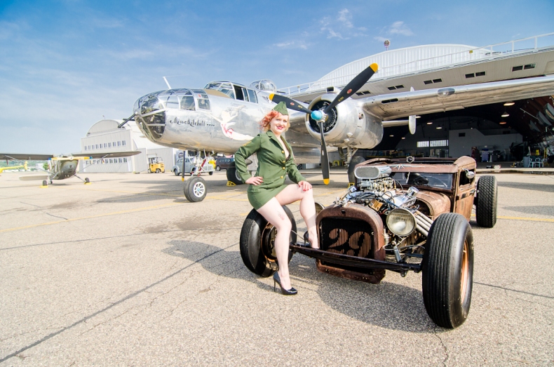 Female model photo shoot of Ab-solutely in St Paul Commemorative Airplane Museum