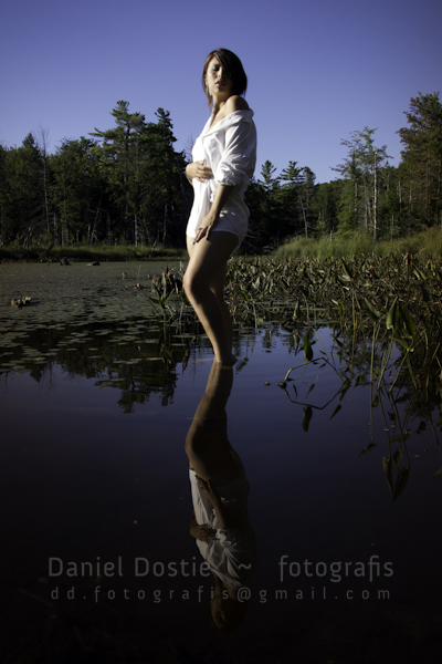 Male and Female model photo shoot of Daniel Dostie and Allegra de Vivre in Gatineau Park