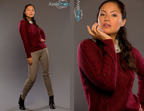Female model photo shoot of ClaudineInc by Axxis Photo in Chicago 2012, makeup by Yim Chiu