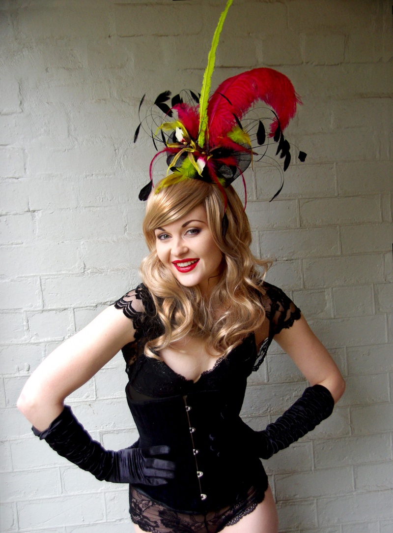 Female model photo shoot of Madly Hatted Millinery and Anne Model by peter kelly in Melbourne, Australia, clothing designed by Madly Hatted Millinery