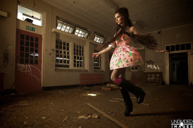Female model photo shoot of Demolita Mortier in Abandoned asylum