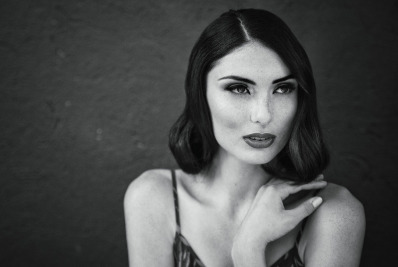 Female model photo shoot of Jaime Criel Makeup by Jeff Rojas