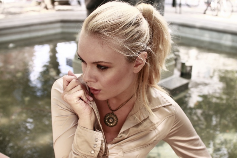 Female model photo shoot of Zoe Belucci in Sloane Square