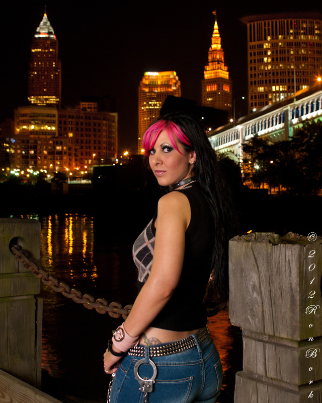 Female model photo shoot of Deja Mortuus in downtown cleveland