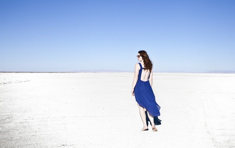 Female model photo shoot of Kaitie Brainerd in Bonneville Salt Flats