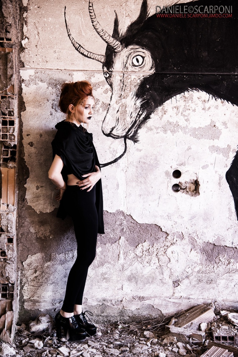 Female model photo shoot of Sabina Pinsone in Marcigliana Mental Asylum