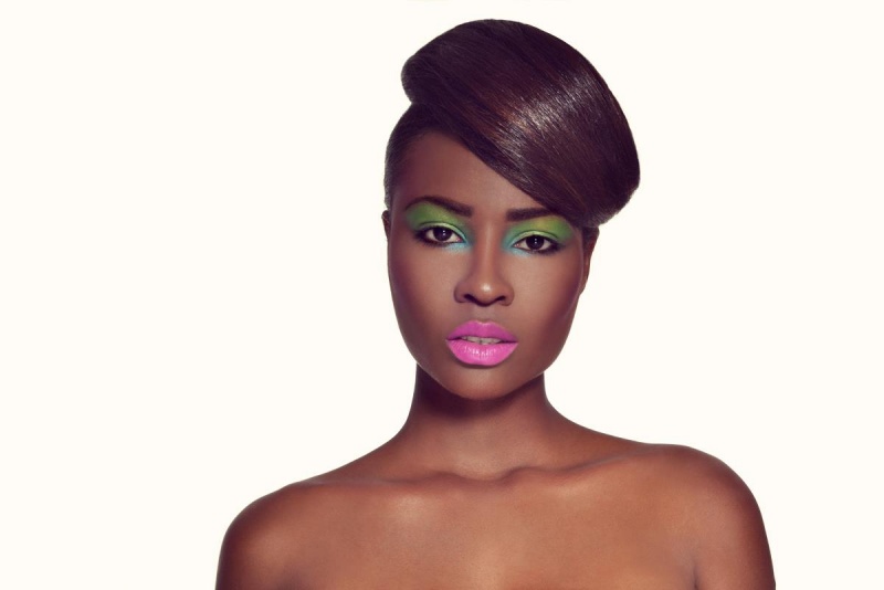 Female model photo shoot of Weena Hairstylist and Kodie-Ann by A B I E L  R U I Z, makeup by Durell Morgan
