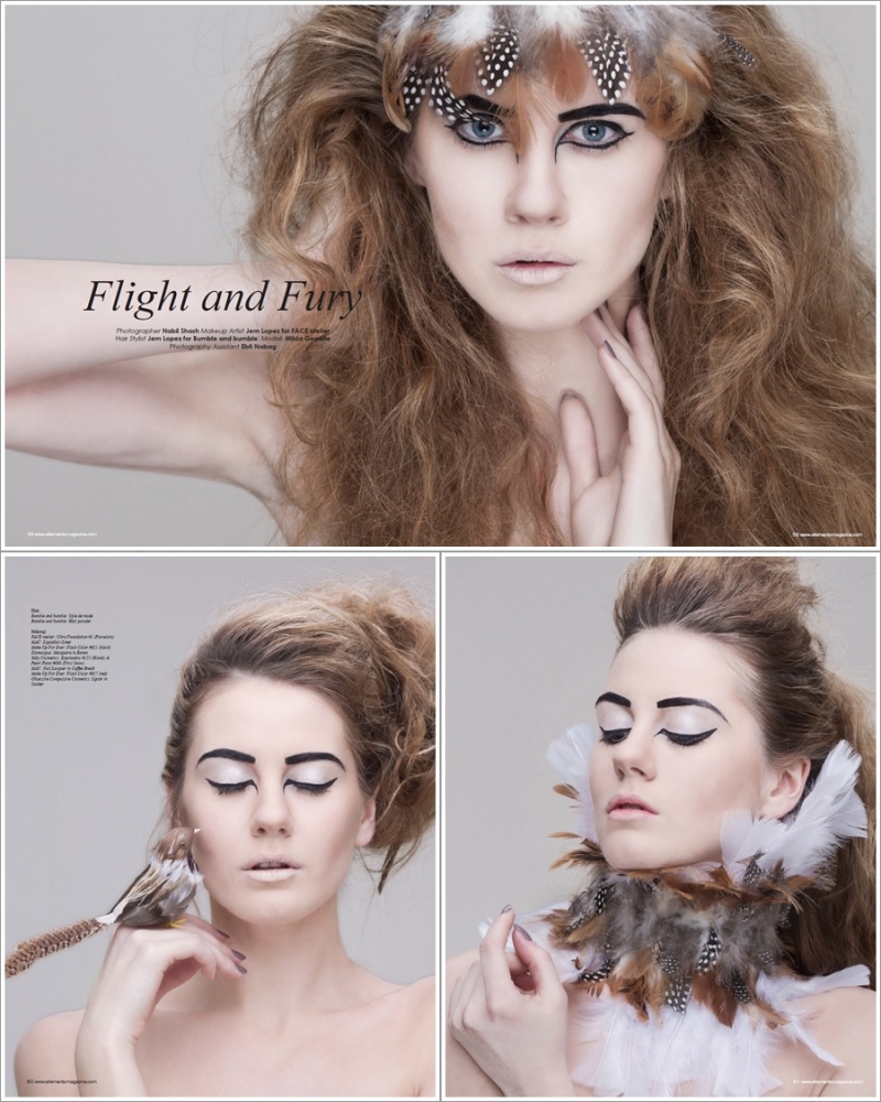 Female model photo shoot of BeautyByJemz and Milda Gecaite by Nabil Shash, hair styled by HairByJemz