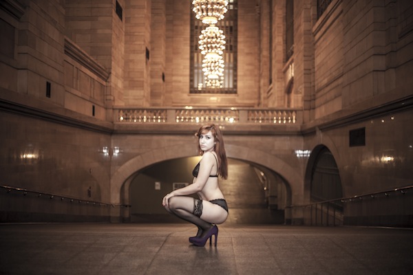 Female model photo shoot of Cristina Alexa in Grand Cental, NYC