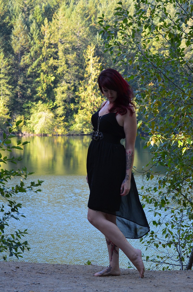 Female model photo shoot of Celine B by Iron and Lace in Durrance Lake, Victoria BC