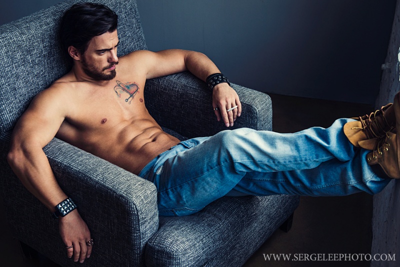 Male model photo shoot of Serge Lee in White Studios, Moscow