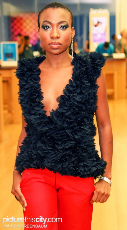 Female model photo shoot of SevenEightySix in Microsoft Store fashion show Scottsdale Fashion Square