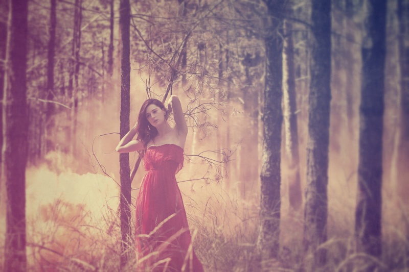Female model photo shoot of Yael Belledecandeur by asiko in Beerse woods