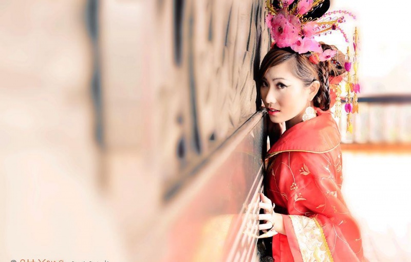 Female model photo shoot of natlely in Genting Highland's Chin Swee Temple