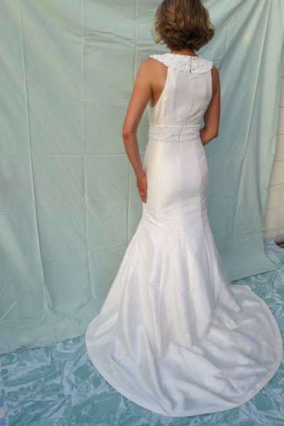 Female model photo shoot of New Wedding Dress Brand