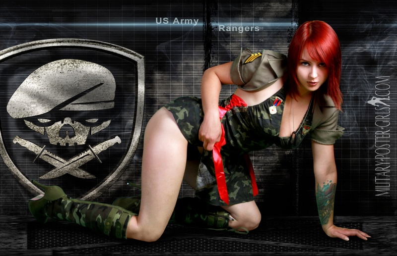 Female model photo shoot of Romanyyy by Asylum21 and Military Poster Girls