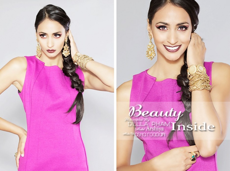 Female model photo shoot of Arshiya M by DELLA PHAM PHOTOGRAPHY, makeup by Beauty by Asha 