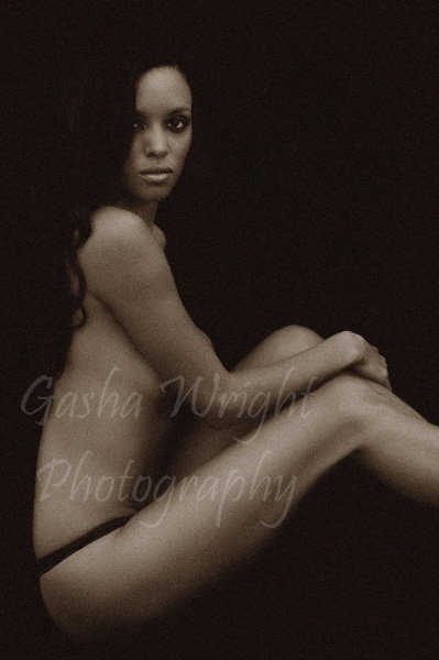 Female model photo shoot of Gasha Wright in The Studio