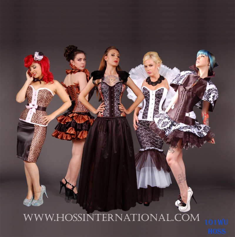 Male and Female model photo shoot of Hoss, Angie Alamilla, Valerie Whitaker, Charlie Kristine and Krysta Kaos in LOS ANGELES, clothing designed by HOSS INTERNATIONAL