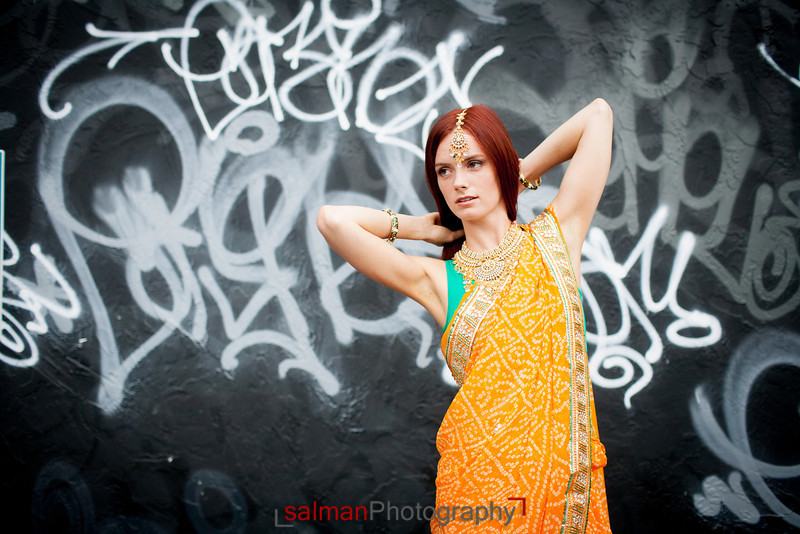 Male and Female model photo shoot of Rupees Sarees and Lily Peterson in Wynwood Arts District - Miami, FL