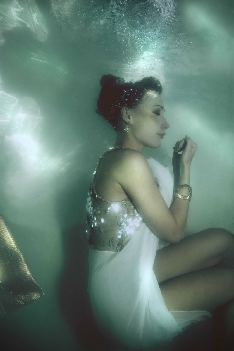 Female model photo shoot of angela neil and Nataly G in Underwater tank Southampton