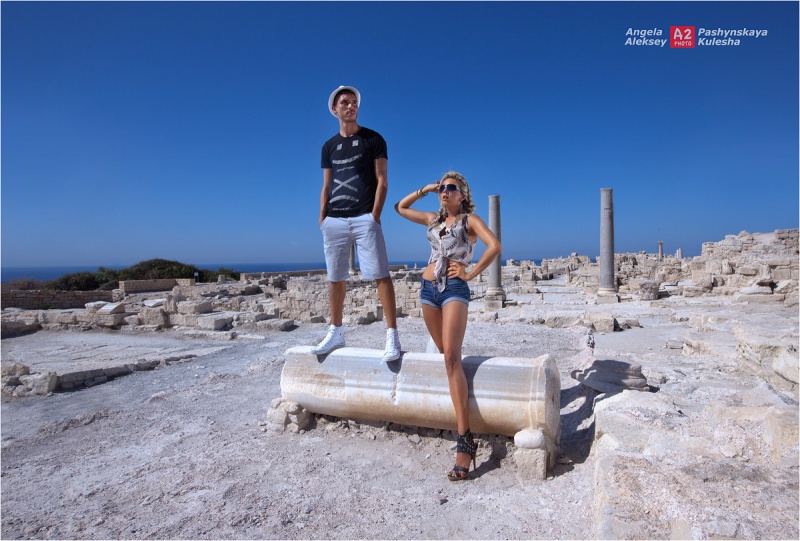 Female and Male model photo shoot of danni_samways and Matt Spyrou by COOLeshaphoto in kurion, cyprus