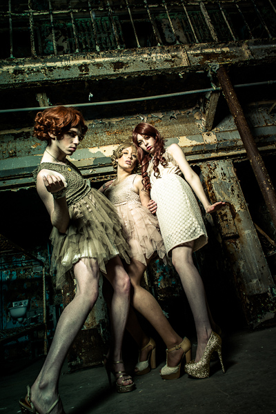 Female and Male model photo shoot of Alices Closet, Seth Nayes, Ophelia Darkly and Erin Leigh Pribyl by Graffiti Photographic in Ohio State Reformatory, Mansfield, OH, makeup by Little Alice MUA
