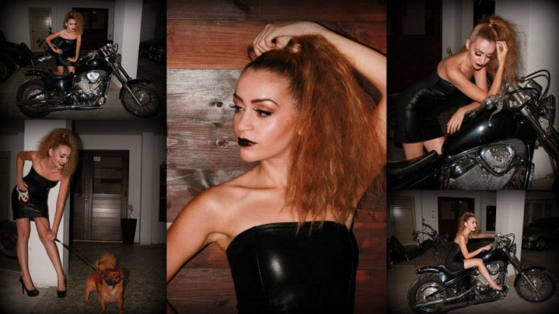 Female model photo shoot of Melina Michail, makeup by Melina Michail