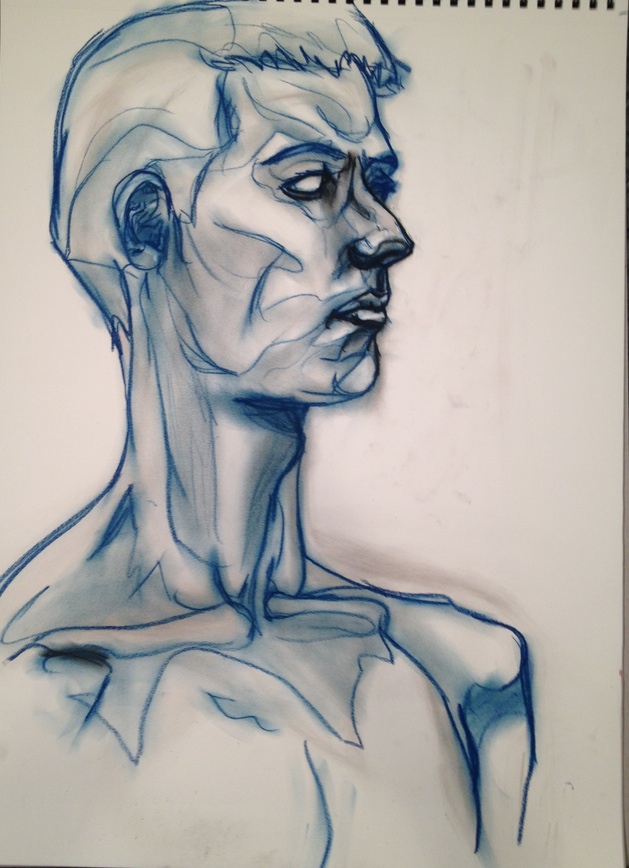 Male model photo shoot of Roaan in Studio Satyricon, Figure Drawing