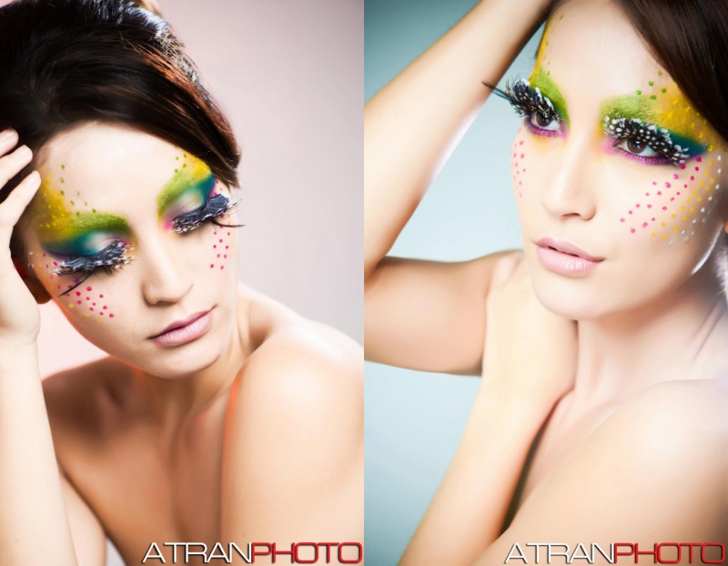 Female model photo shoot of Tia Morales by ATRANPHOTO in Salon Cookie Couture, makeup by Salon Cookie Couture