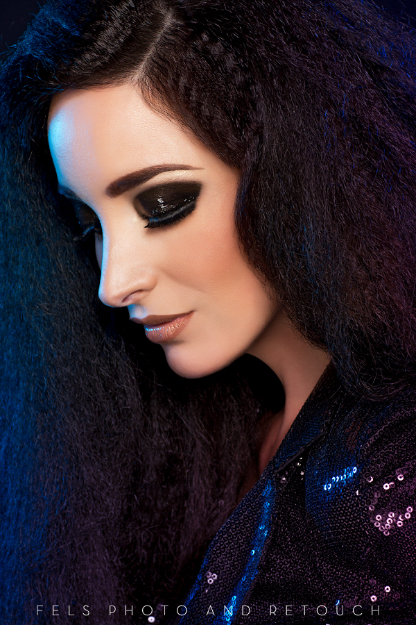 Female model photo shoot of Sky Hair Designs by FELS, makeup by Kouralea Nicole