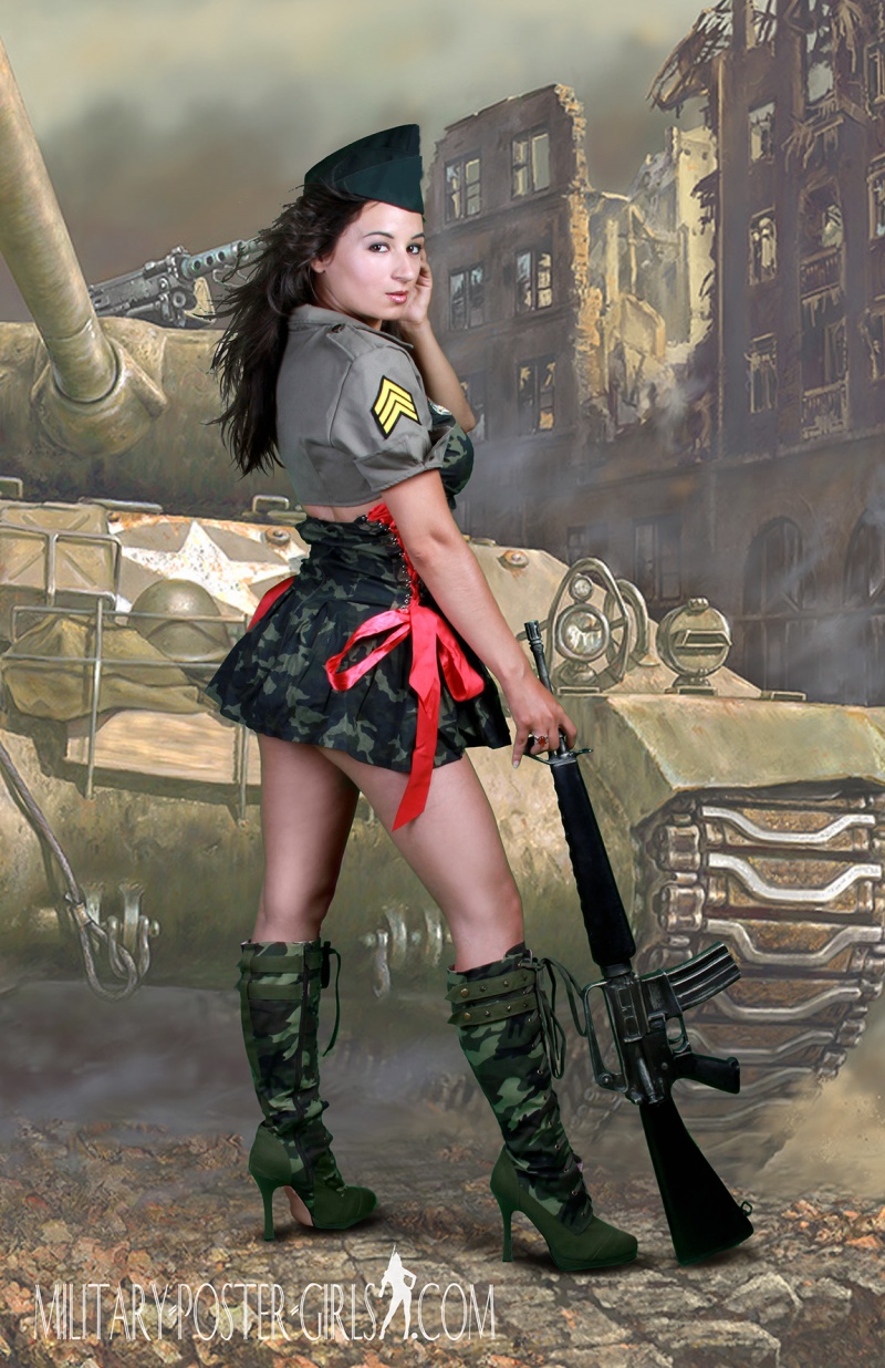 Female model photo shoot of AlexandraC by Asylum21 and Military Poster Girls in Chicago
