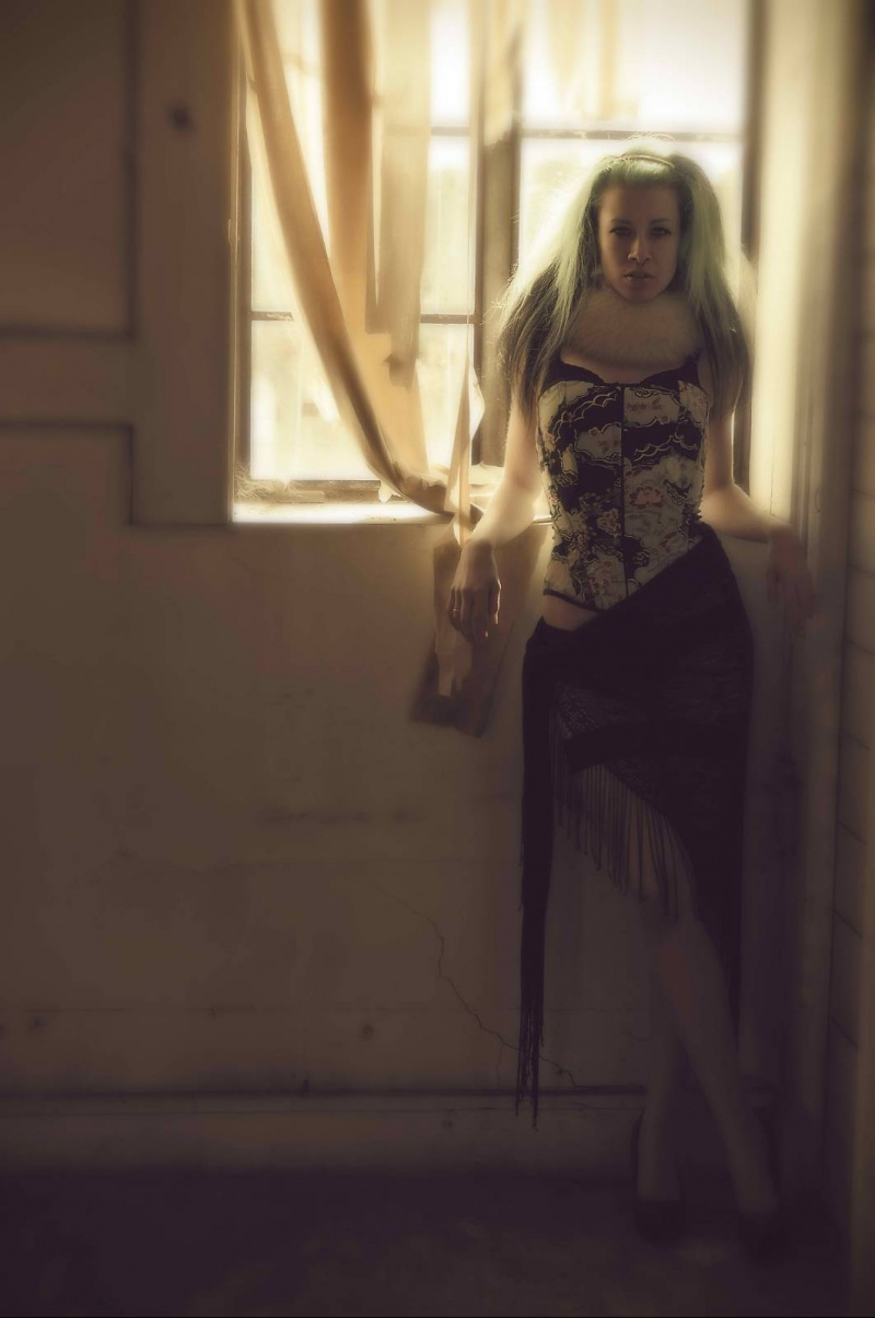 Female model photo shoot of acid_grave by DividingME
