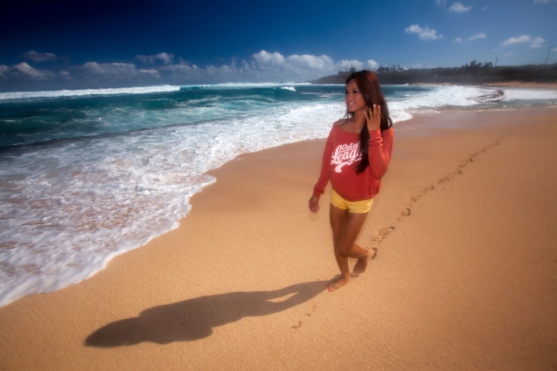 Female model photo shoot of Gee Lana in Ho'okipa Beach, Maui