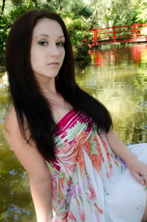 Female model photo shoot of SamiRose Heart in Micke Grove Japanese Gardens