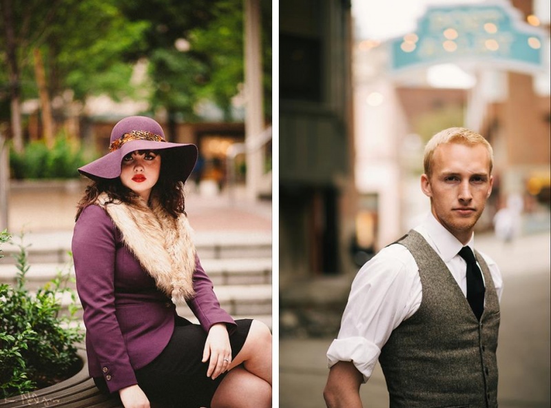 Male and Female model photo shoot of Brandon C Carey and Bridget Gilbreath by Hand in Hand Photo in Pike Place