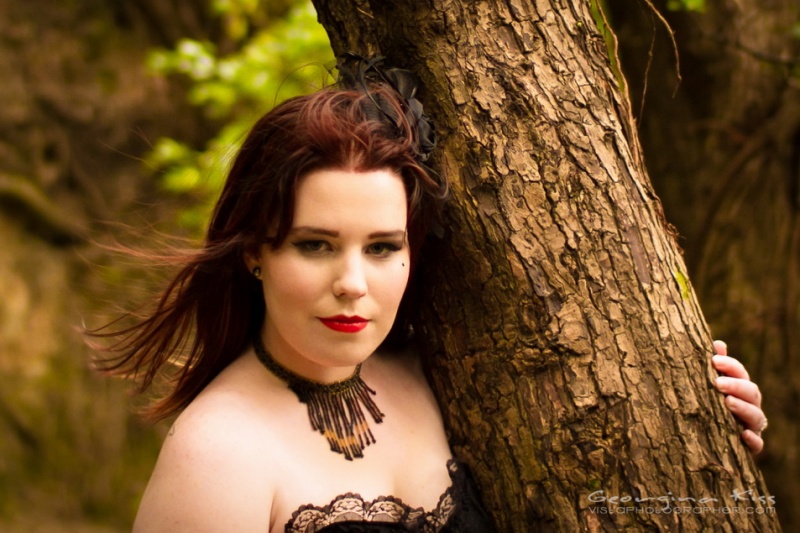 Female model photo shoot of Vienna de Havilland by WellyPhotos, makeup by Faking Fabulous
