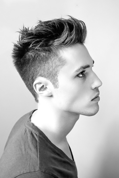 Male model photo shoot of Oliver M Parker in Gareth West Hairdressing
