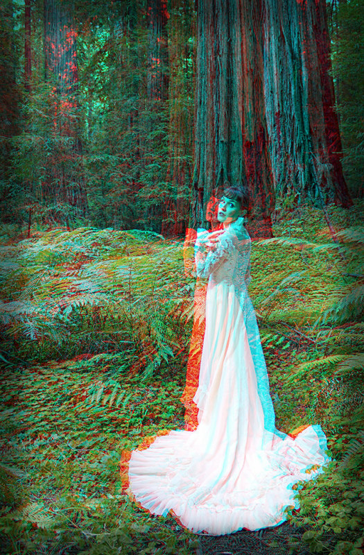 Male and Female model photo shoot of Stereo Visions and Rosetta Risque in Montgomery Woods
