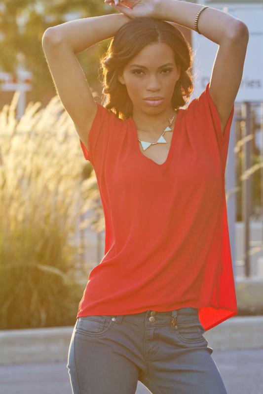Female model photo shoot of Toya Parker by Flora J Photography, hair styled by Dee Lanee