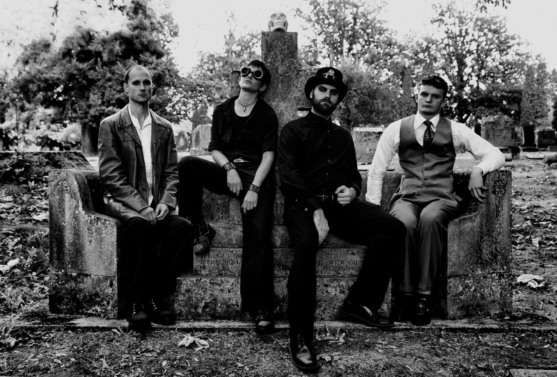 0 and Male model photo shoot of Exterminate and MShark in Cemetery