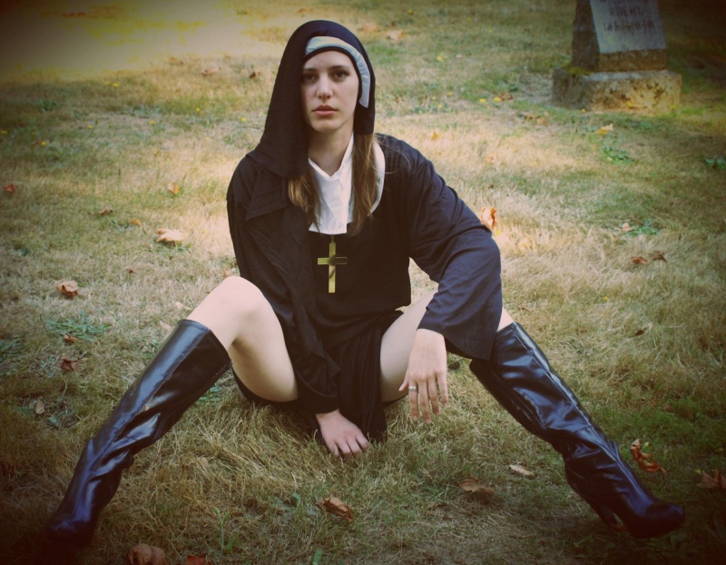 0 model photo shoot of Exterminate in Cemetery