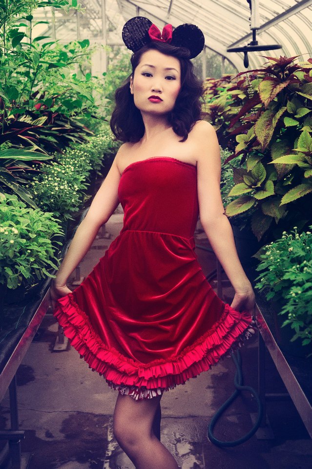 Female model photo shoot of Minnie Chan in Antique Garden
