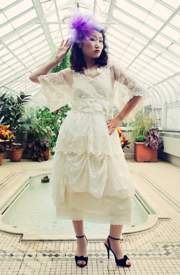 Female model photo shoot of Minnie Chan in Antique Garden