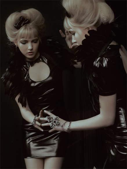 Female model photo shoot of kittipilla and Sylph Sia by Dario Gardiman, makeup by Judith Joan