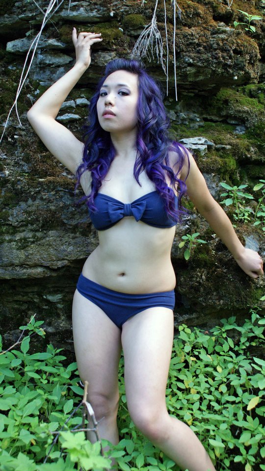 Female model photo shoot of VioletSheng in Minnehaha Falls in Minneapolis, MN