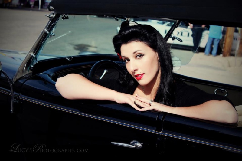 Female model photo shoot of Skyla Dawn Smith in Noyus Carshow and Pinup Contest