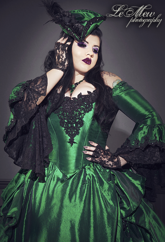 Female model photo shoot of Mischa Marie by Jennifer Garcia, clothing designed by RomanticThreads