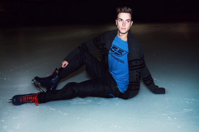 Male model photo shoot of Adam Steer in Bristol Ice Rink