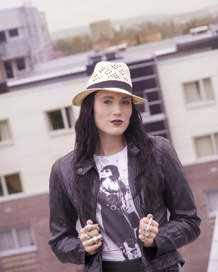 Female model photo shoot of Susanne Alexandra Tengs in Nydalen roof terrace